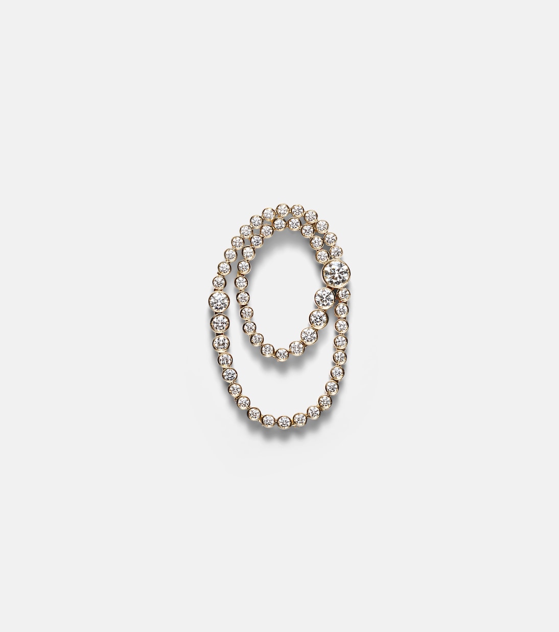 Embrassée de Diamant 18kt gold single earring with diamonds | Sophie Bille Brahe