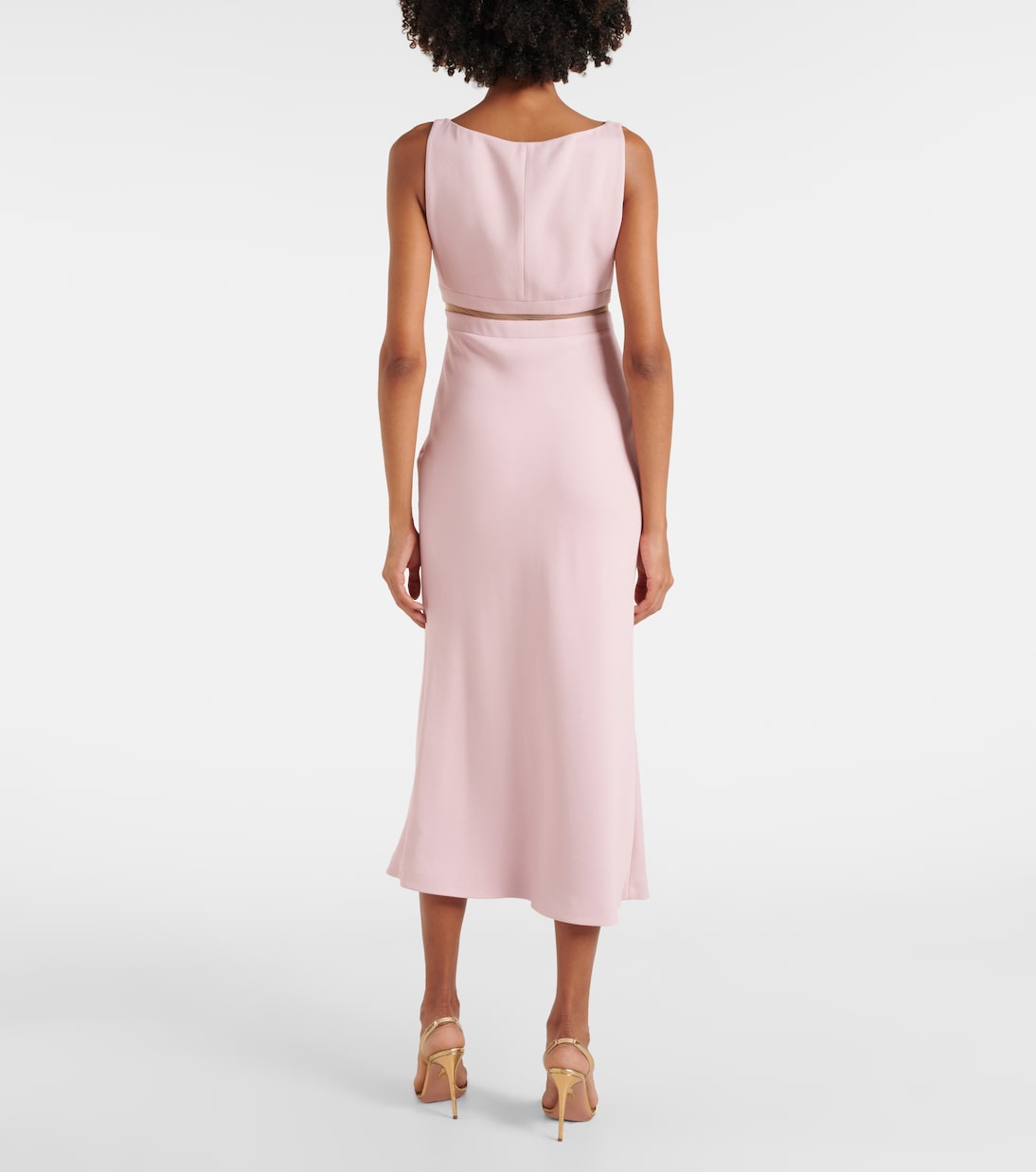 Abito midi in crêpe con pizzo | Giambattista Valli