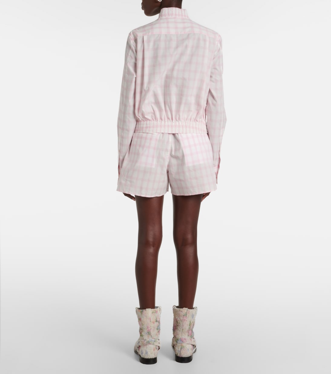 Camiseta de Algodón Cuadriculada Loewe para Jóvenes Modernos