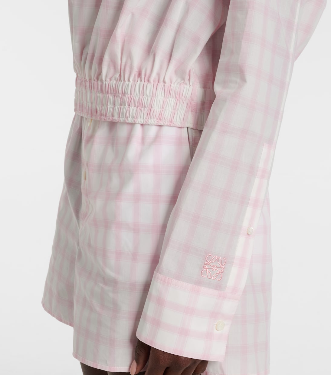 Camiseta de Algodón Cuadriculada Loewe para Jóvenes Modernos