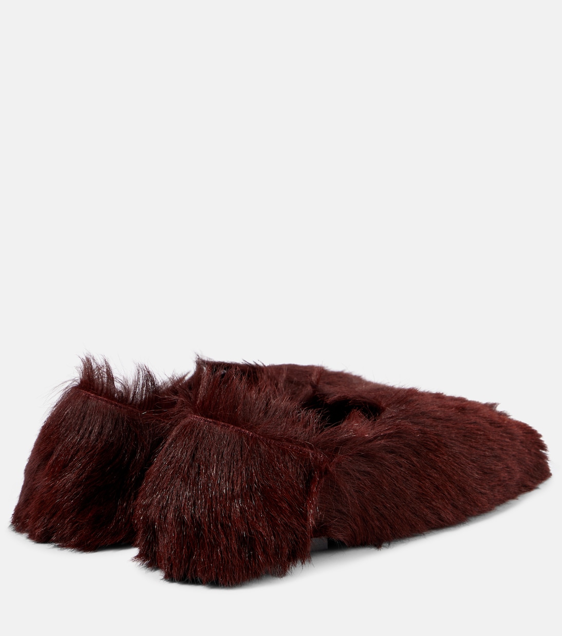 Chaussures plates en cuir façon poulain | Jil Sander