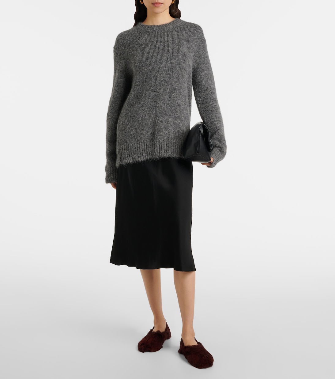 Chaussures plates en cuir façon poulain | Jil Sander