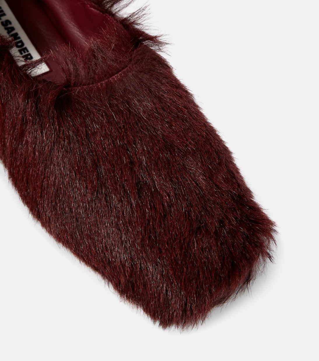 Chaussures plates en cuir façon poulain | Jil Sander