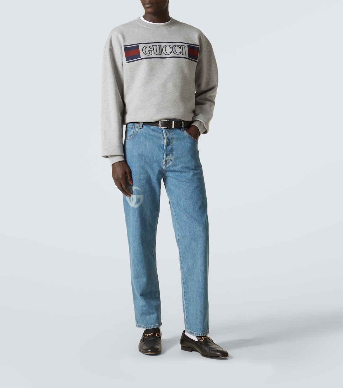 Felpa Gucci Web in jersey di cotone | Gucci