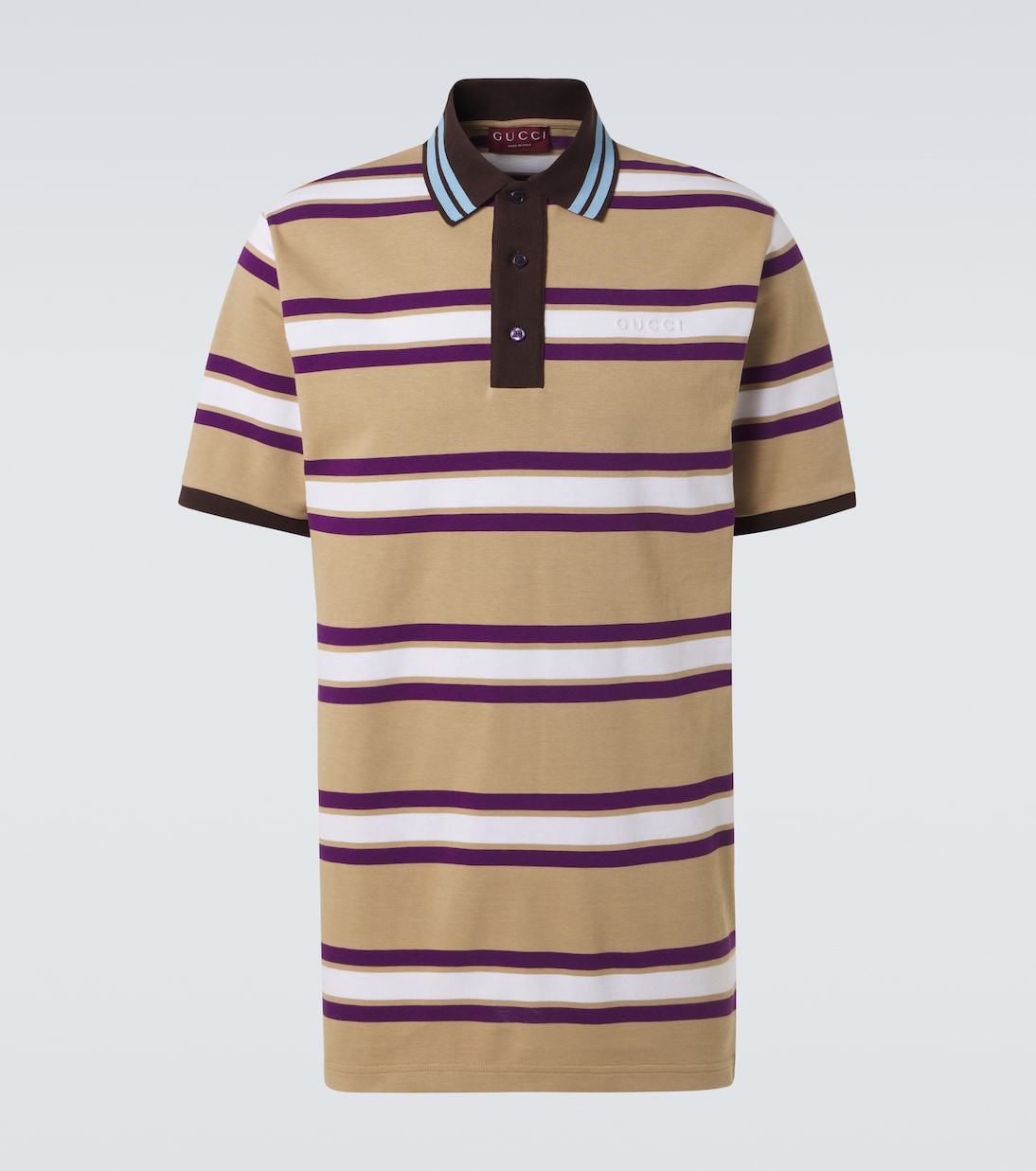 Polo in jersey di cotone a righe | Gucci