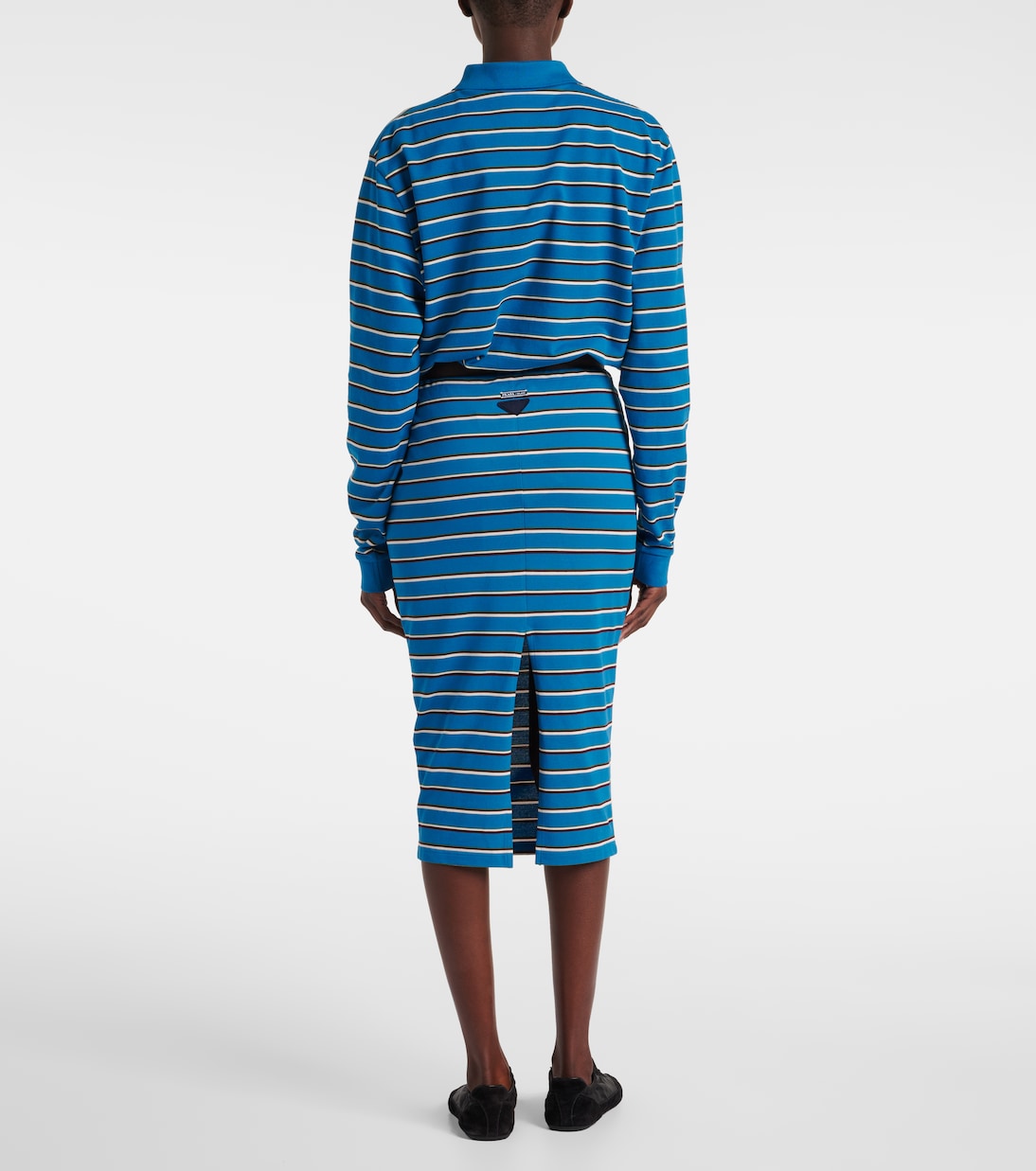 Polo in cotone a righe | Prada