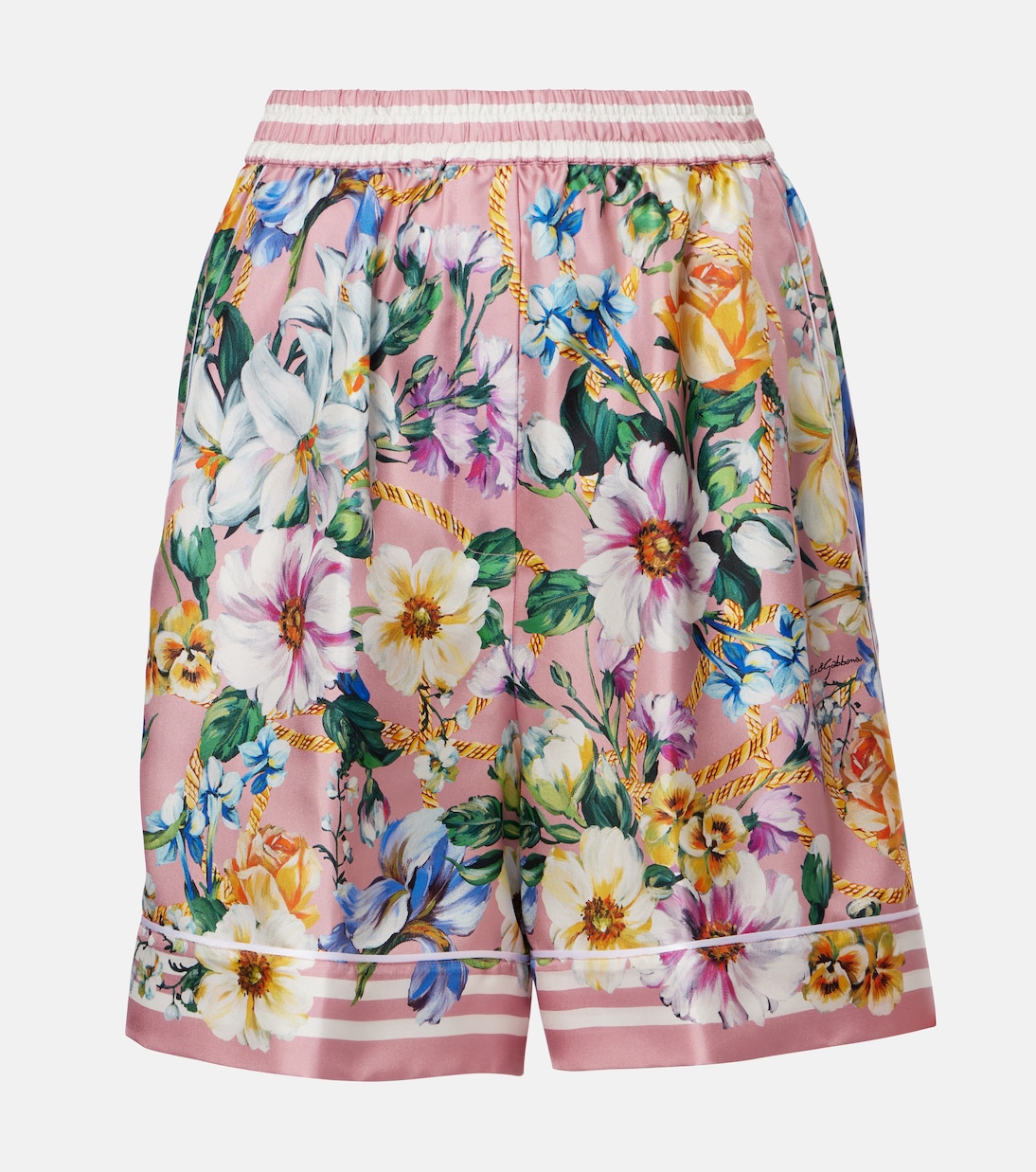 Short en soie à fleurs | Dolce&Gabbana