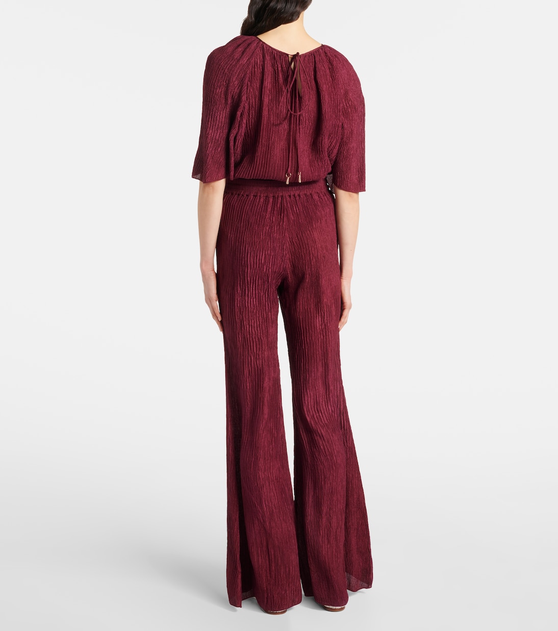 Pantalones flared Claude de seda | Gabriela Hearst