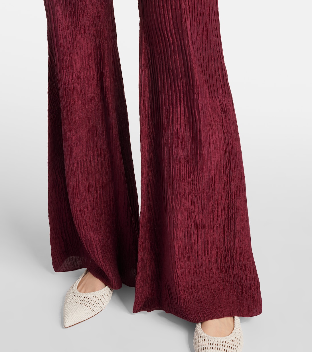 Pantalones flared Claude de seda | Gabriela Hearst