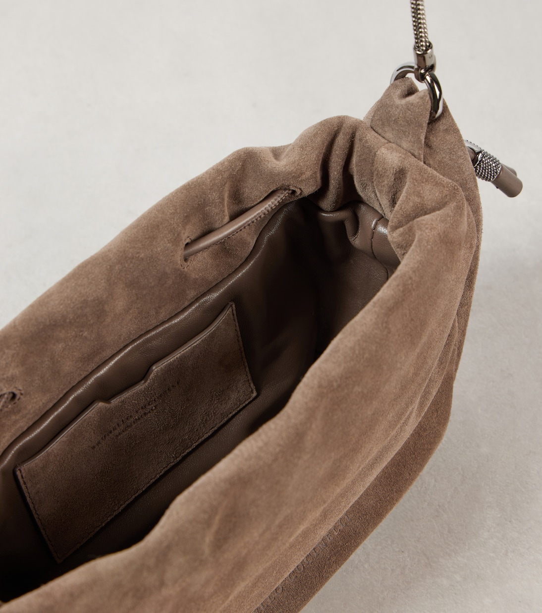 Borsa a tracolla Softy Small in suede | Brunello Cucinelli