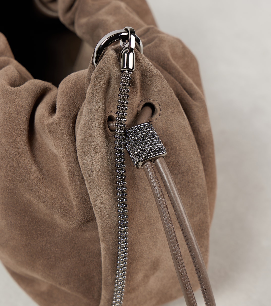 Borsa a tracolla Softy Small in suede | Brunello Cucinelli
