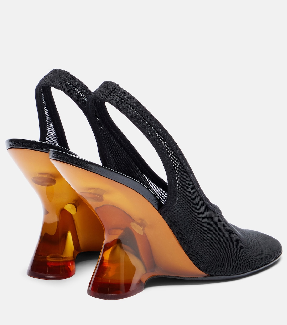 Pumps slingback con zeppa in mesh | Dries Van Noten