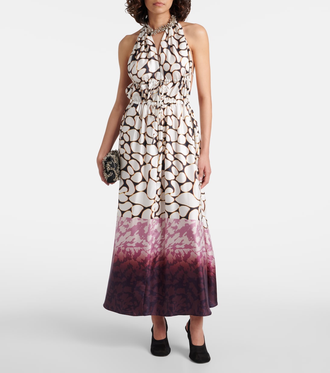 Pumps slingback con zeppa in mesh | Dries Van Noten