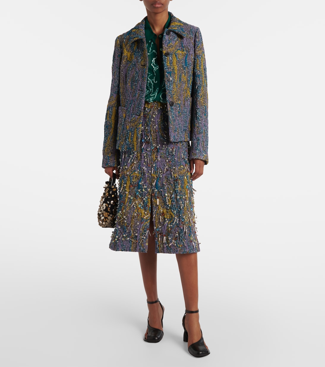 Jupe crayon à ornements | Dries Van Noten