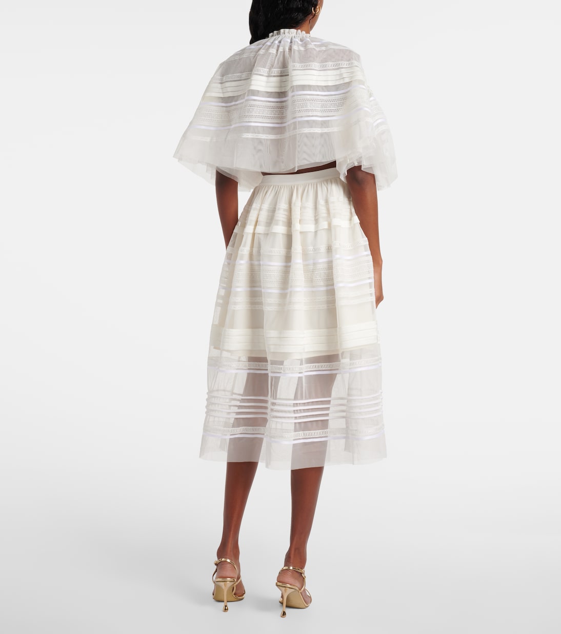 Gonna midi in pizzo e tulle | Xu Zhi