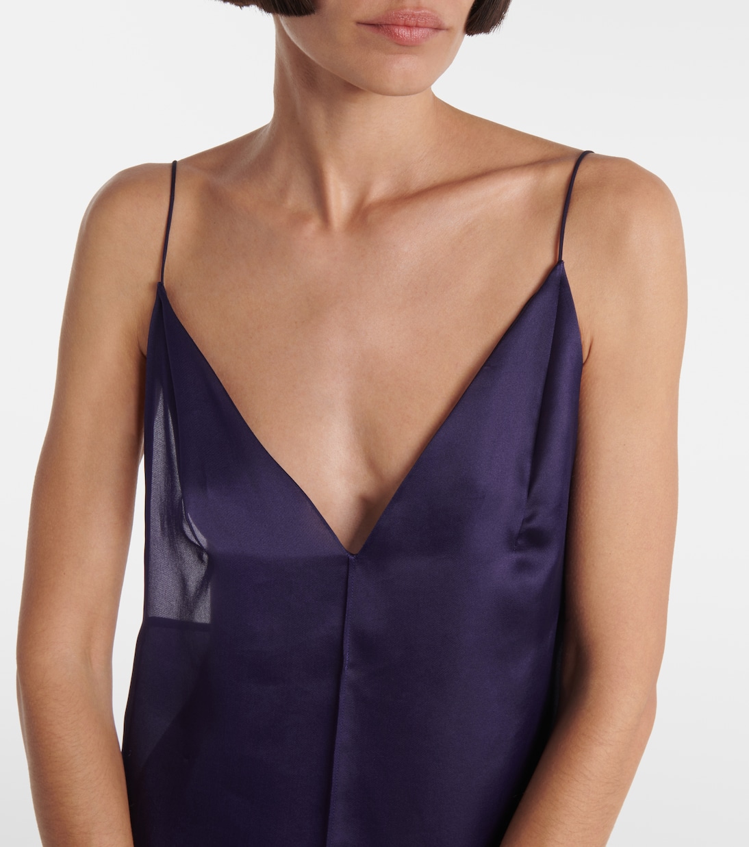 Robe longue Tuluula en organza de soie | Khaite