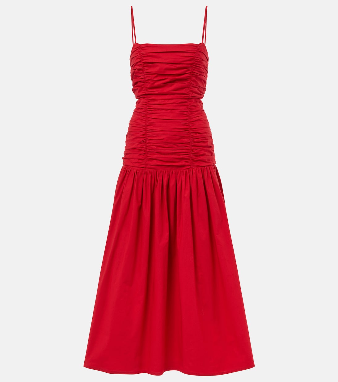 Raquel ruched cotton maxi dress | Posse