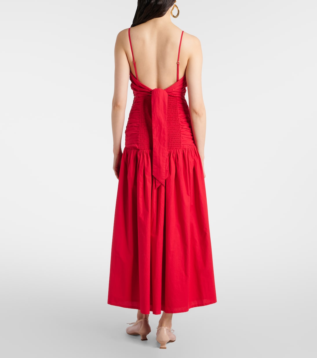 Raquel ruched cotton maxi dress | Posse