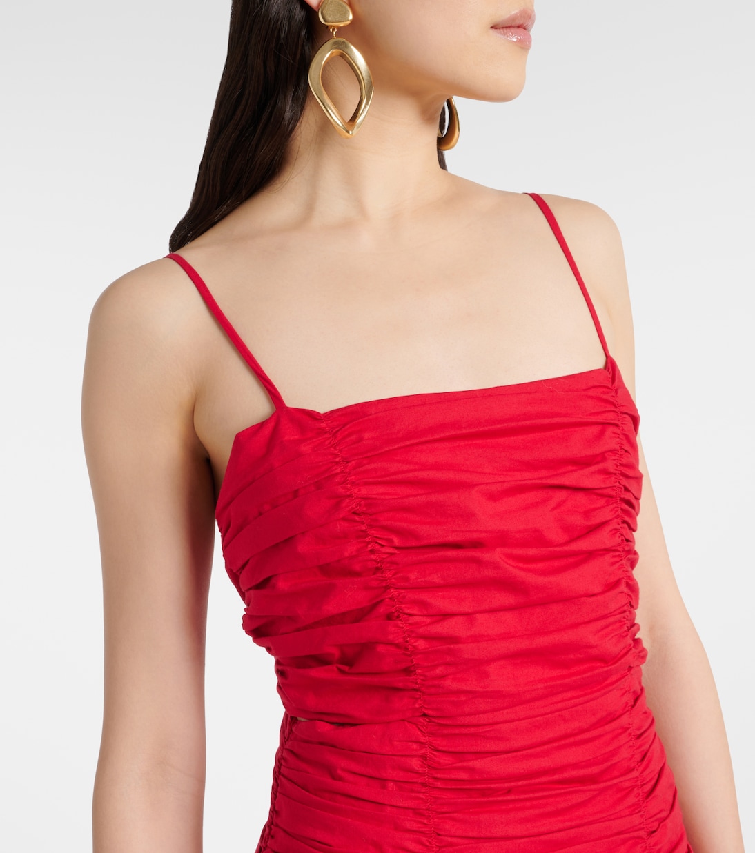 Raquel ruched cotton maxi dress | Posse