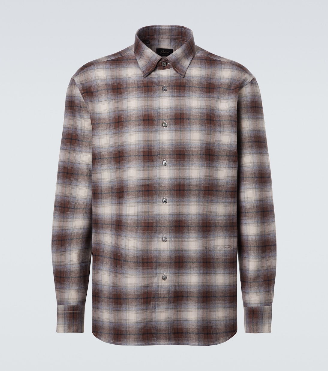 Camisa de franela de algodón a cuadros | Brioni