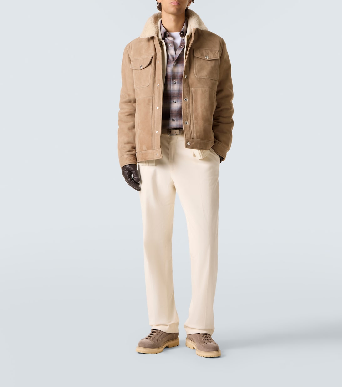 Camisa de franela de algodón a cuadros | Brioni
