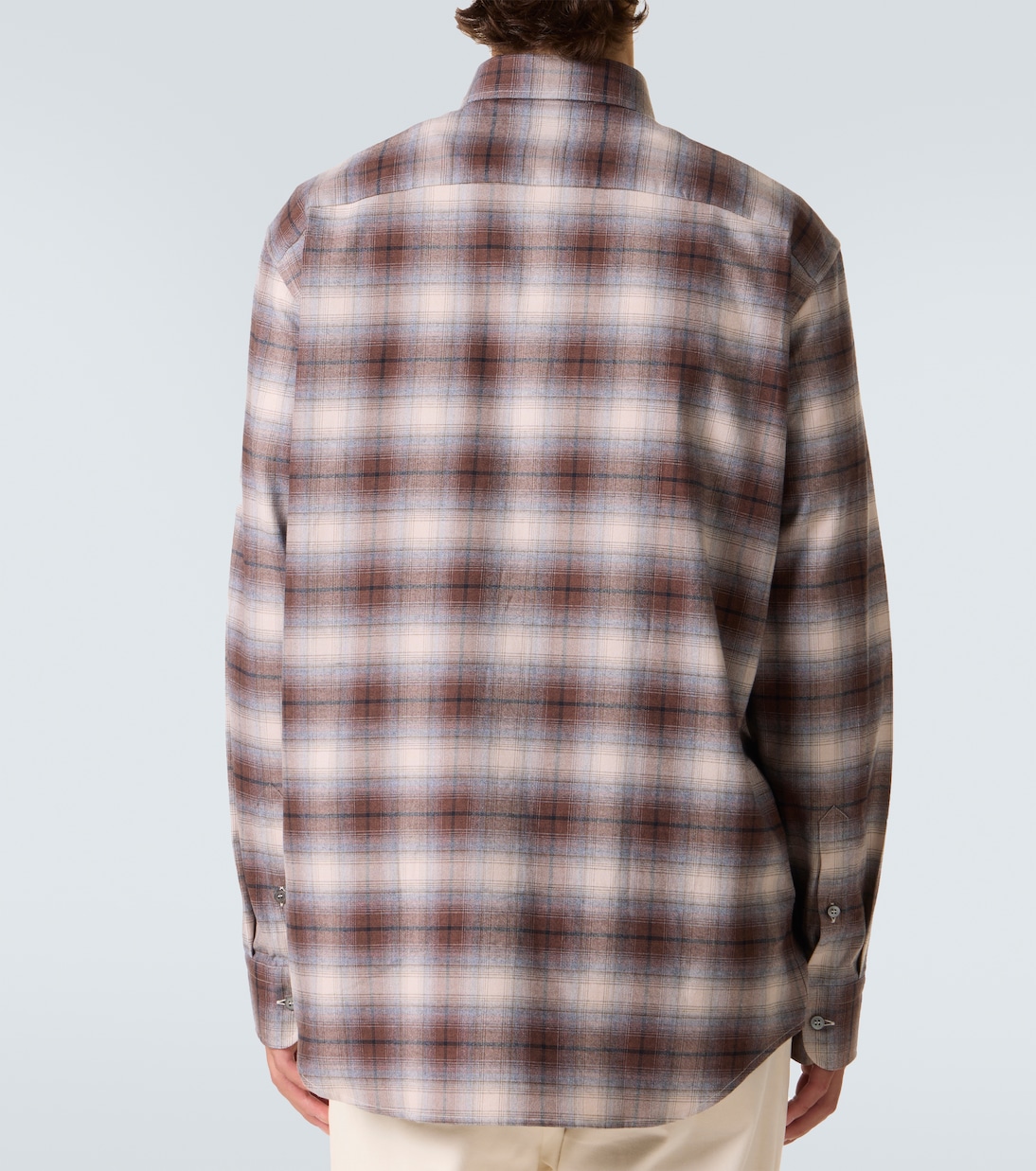 Camisa de franela de algodón a cuadros | Brioni