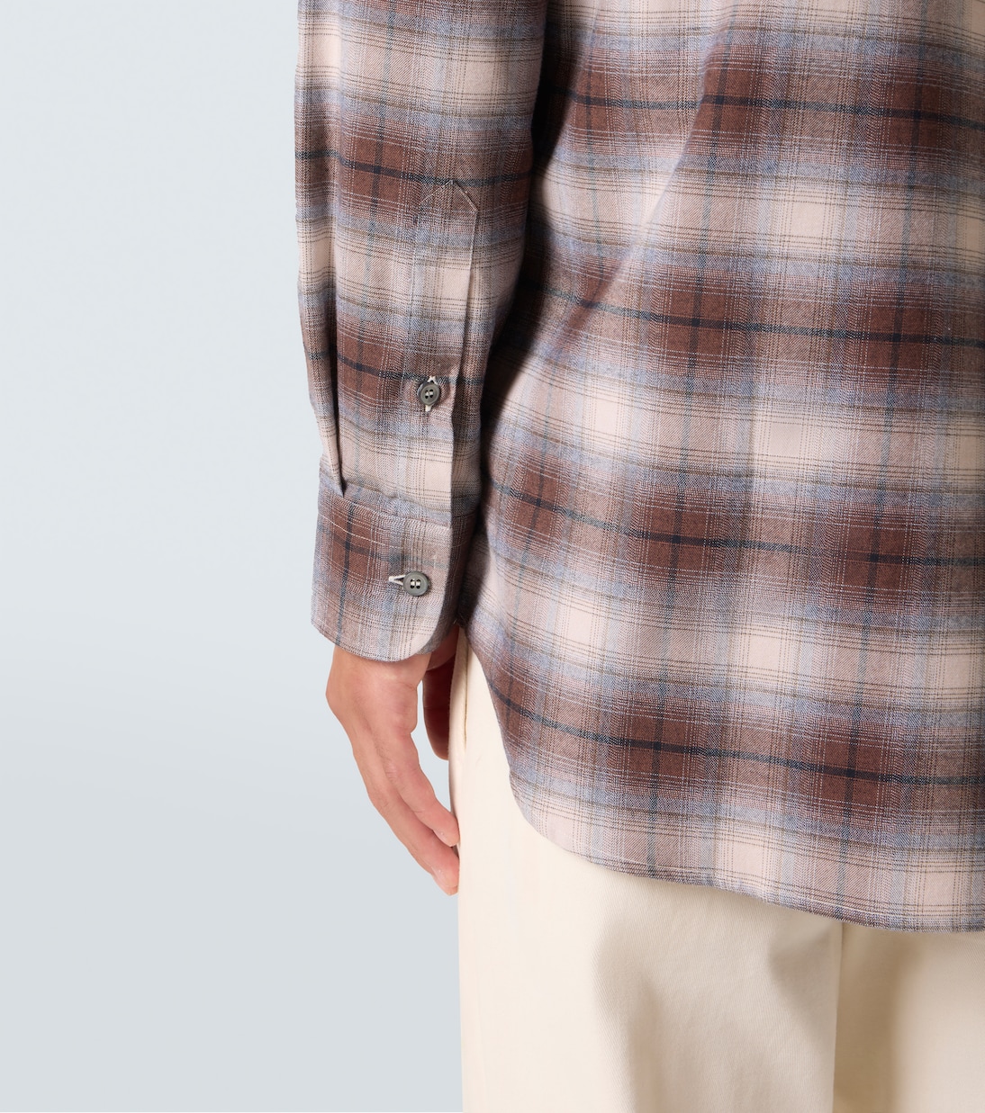 Camisa de franela de algodón a cuadros | Brioni