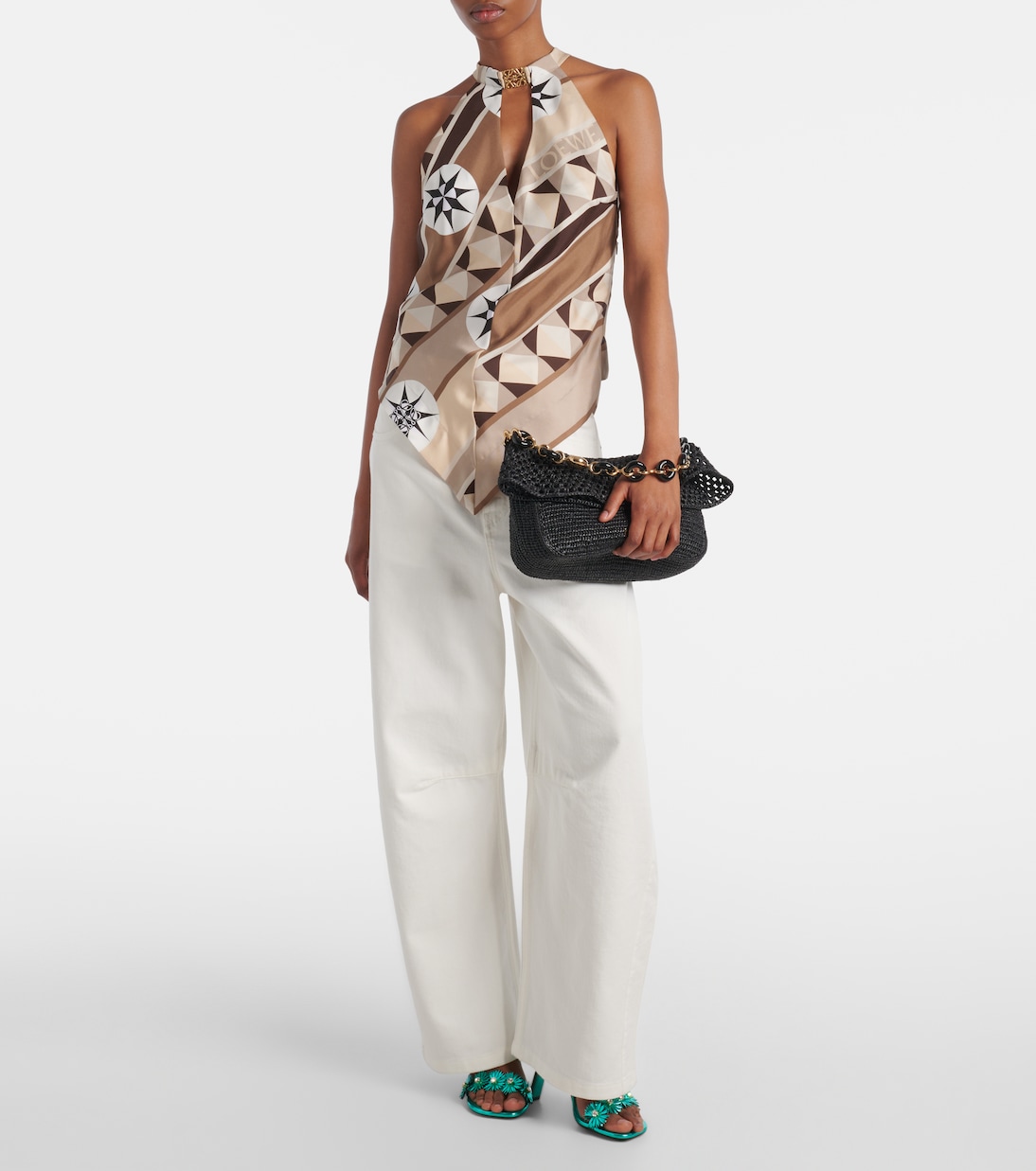 Sac Paula's Ibiza Ola Small en raphia | Loewe