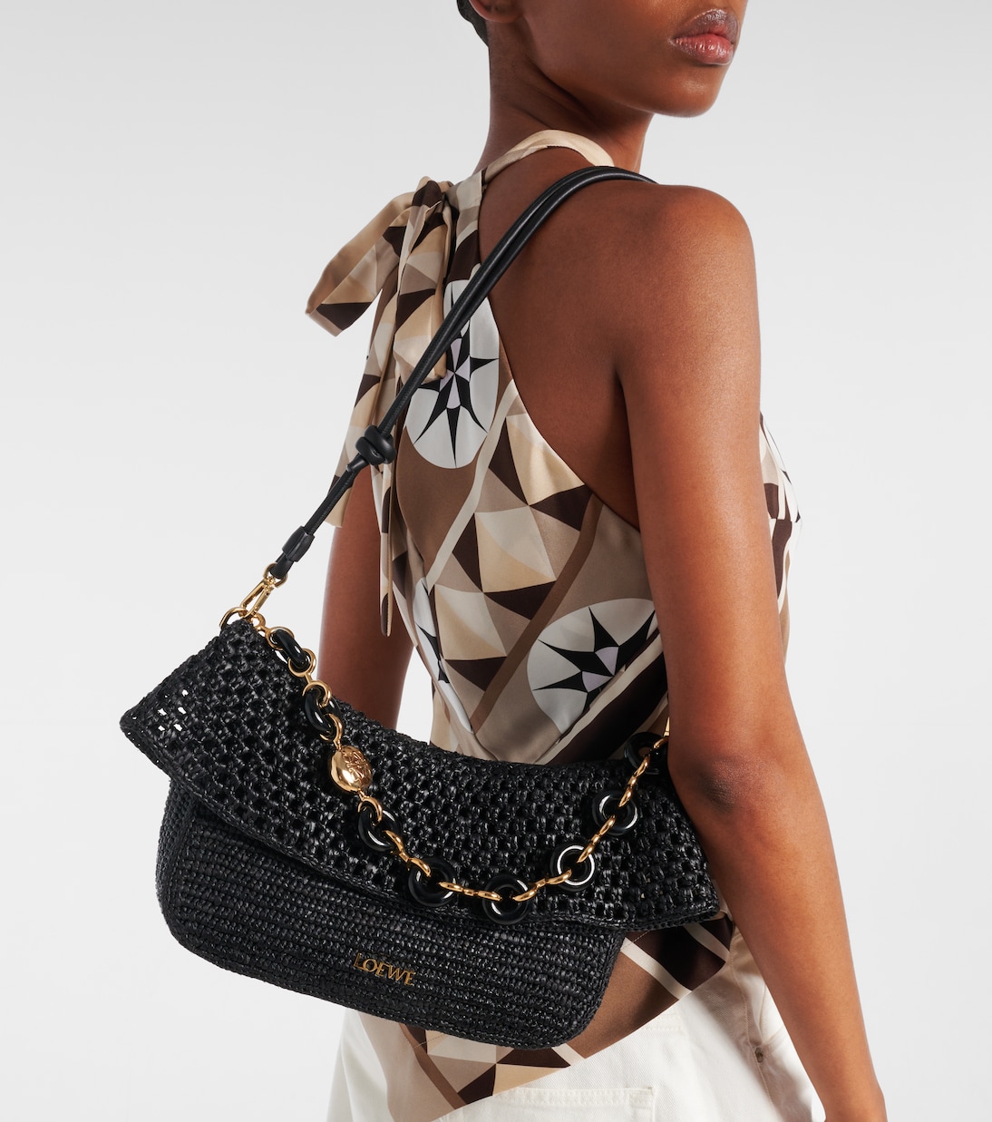 Sac Paula's Ibiza Ola Small en raphia | Loewe