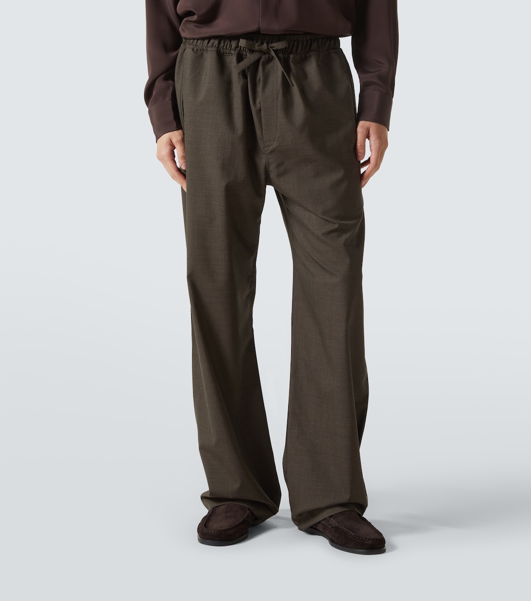 Wool wide-leg pants | Saman Amel