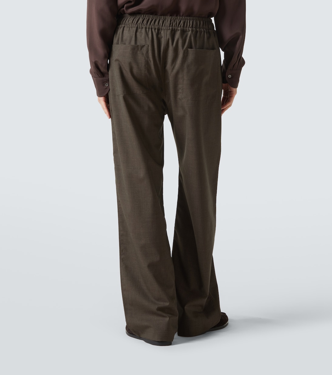 Wool wide-leg pants | Saman Amel