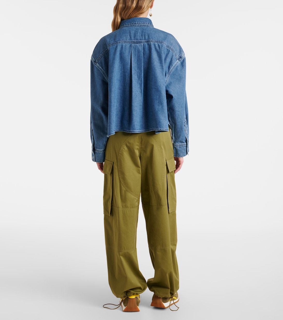 Camisa cropped Nina de denim  | 7 For All Mankind