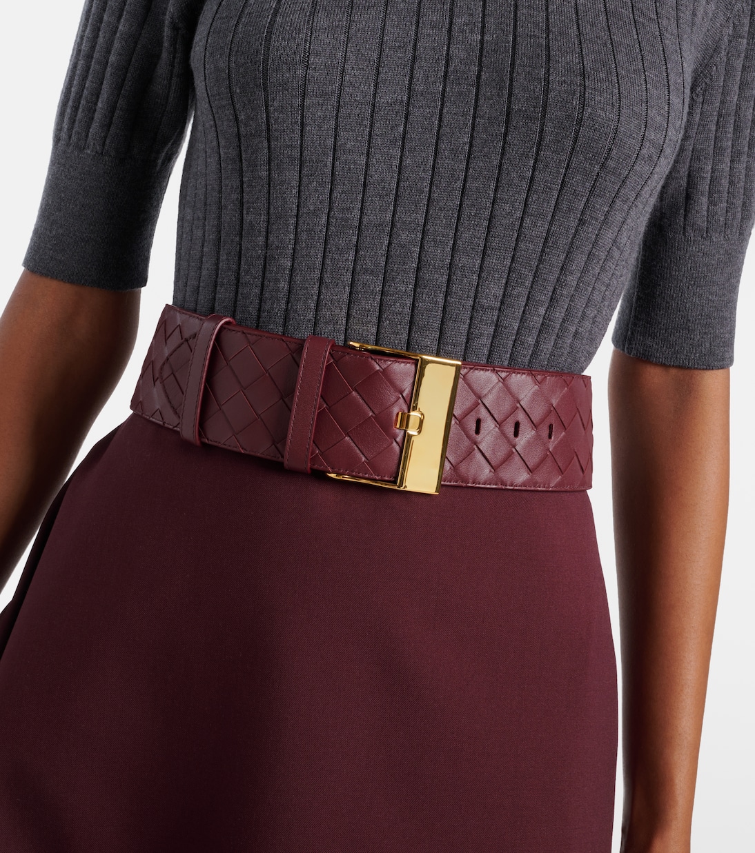 Cinturón de piel Intrecciato | Bottega Veneta