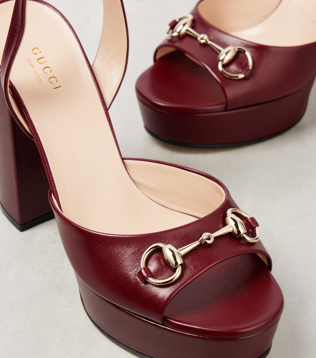 Plateausandalen Horsebit aus Leder | Gucci