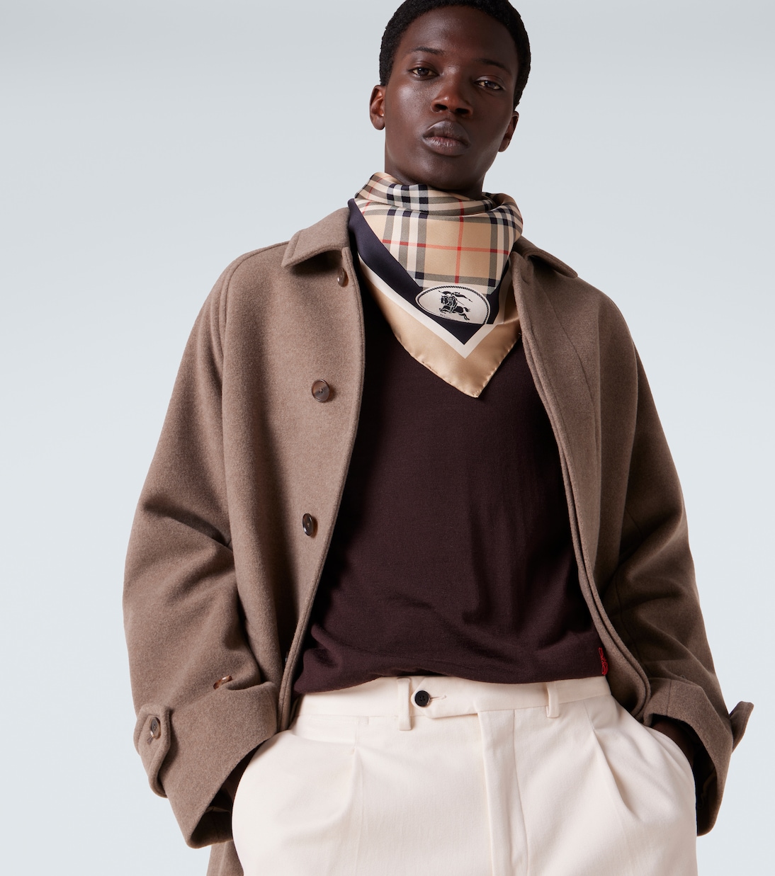 Sciarpa Burberry Check in twill di seta | Burberry