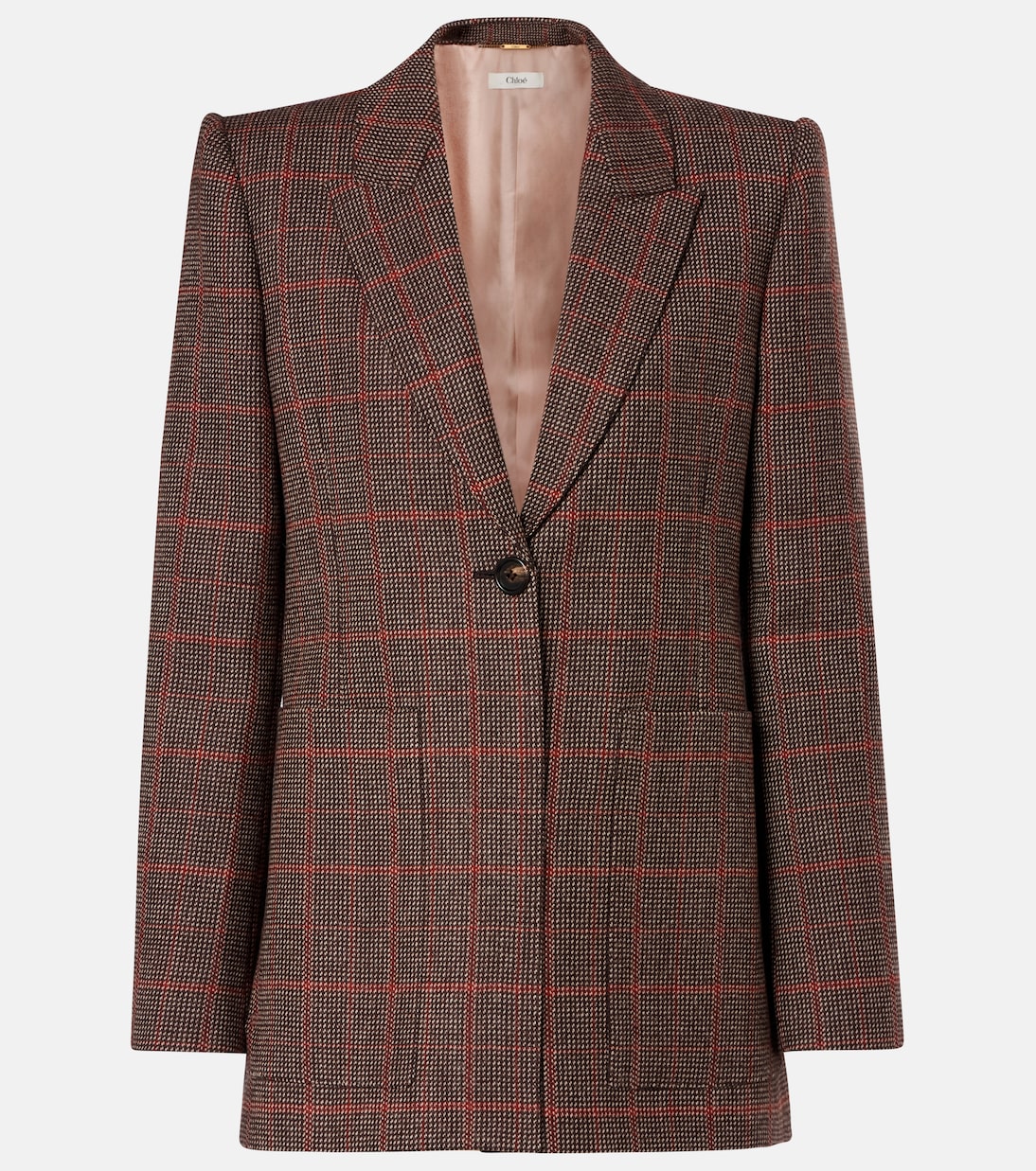 Blazer de lana virgen a cuadros | Chloé
