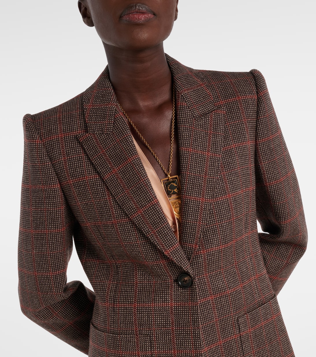 Blazer de lana virgen a cuadros | Chloé
