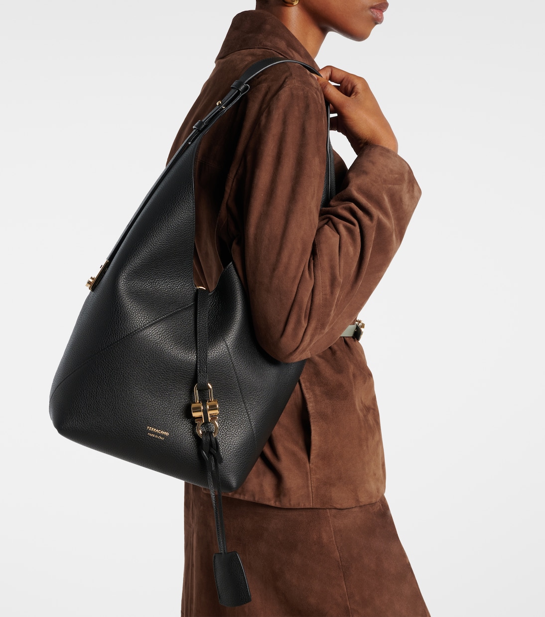 Origami Medium leather tote bag | Ferragamo
