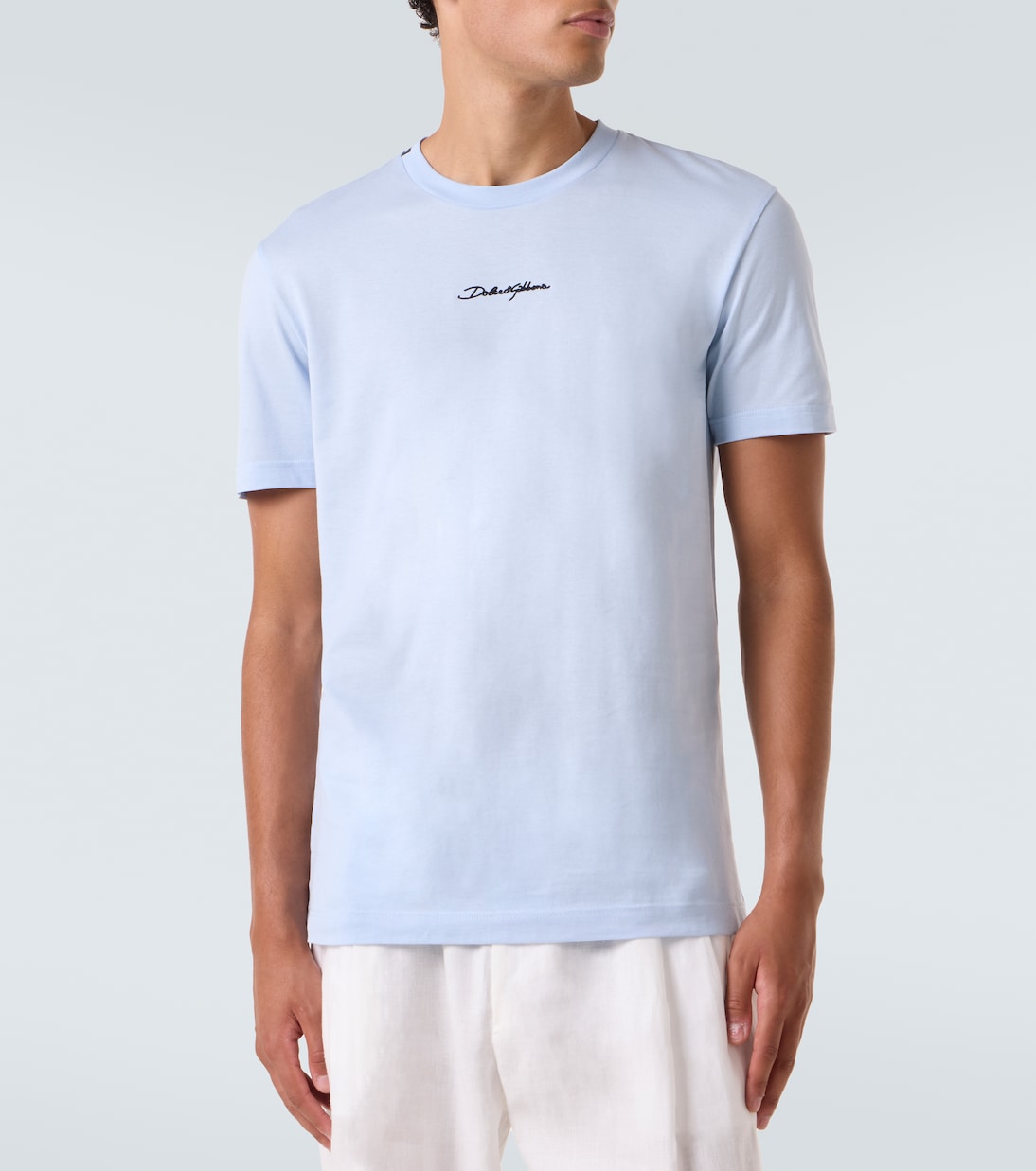 Camiseta de jersey de algodón con logo | Dolce&Gabbana