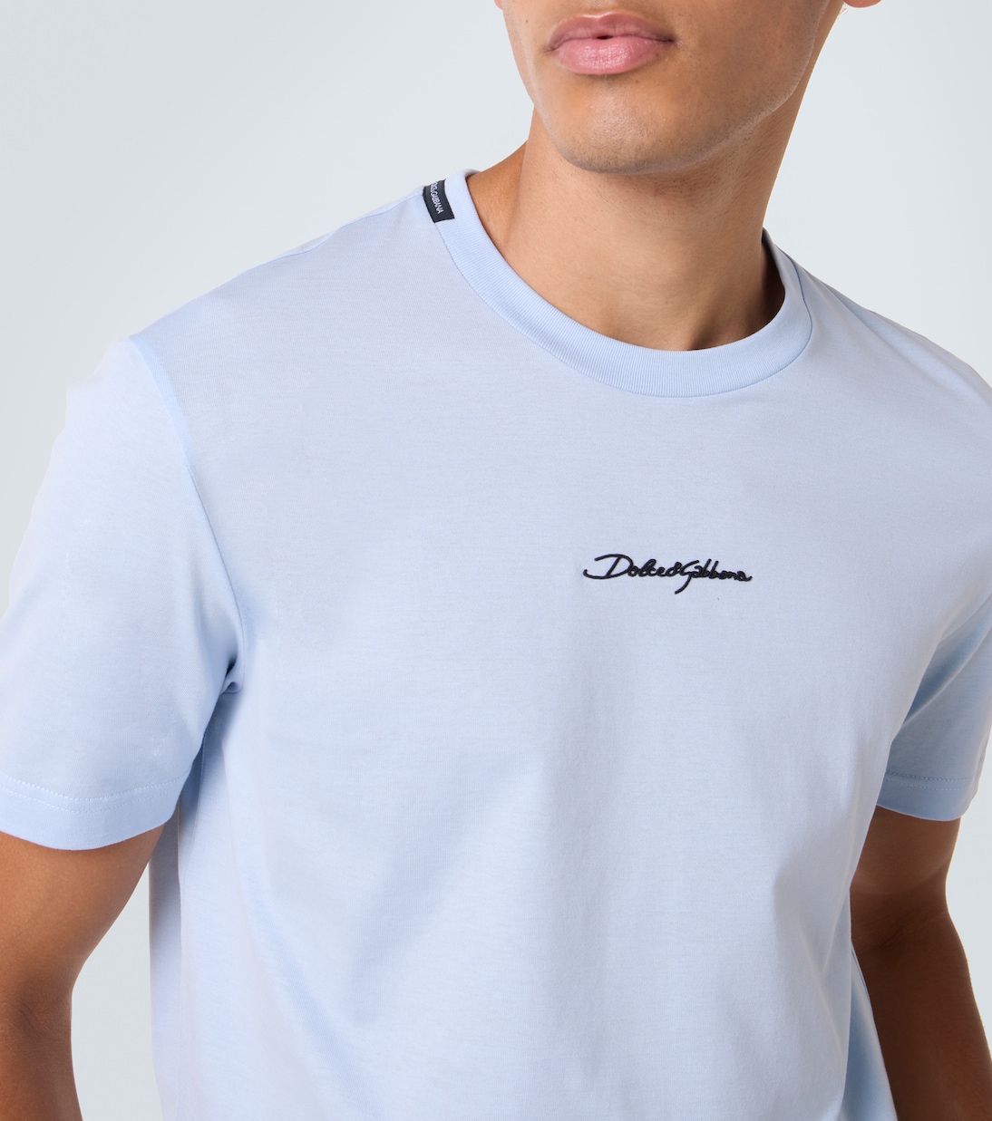 Camiseta de jersey de algodón con logo | Dolce&Gabbana