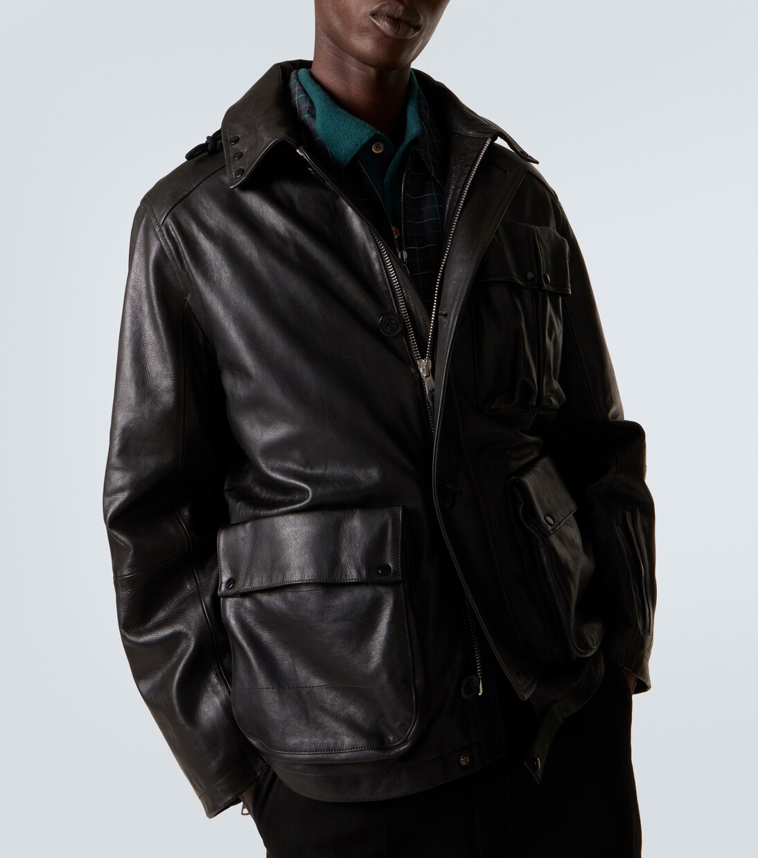 Lens leather jacket  | C.P. Company