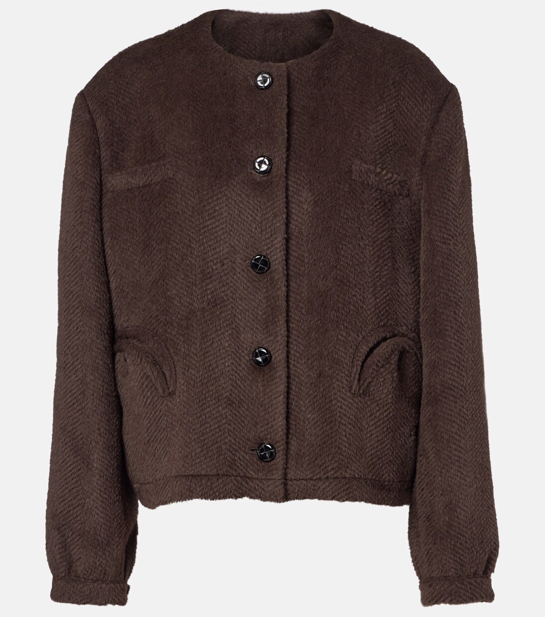 Gliss chevron alpaca and wool jacket | Blazé Milano
