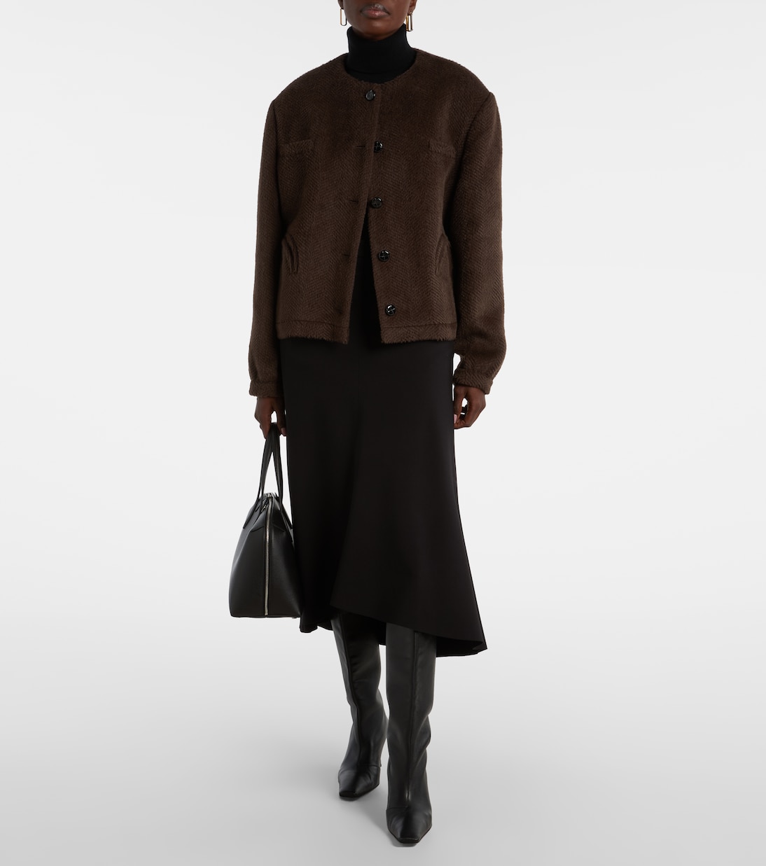 Gliss chevron alpaca and wool jacket | Blazé Milano