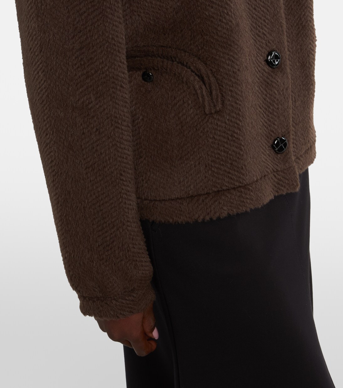 Gliss chevron alpaca and wool jacket | Blazé Milano