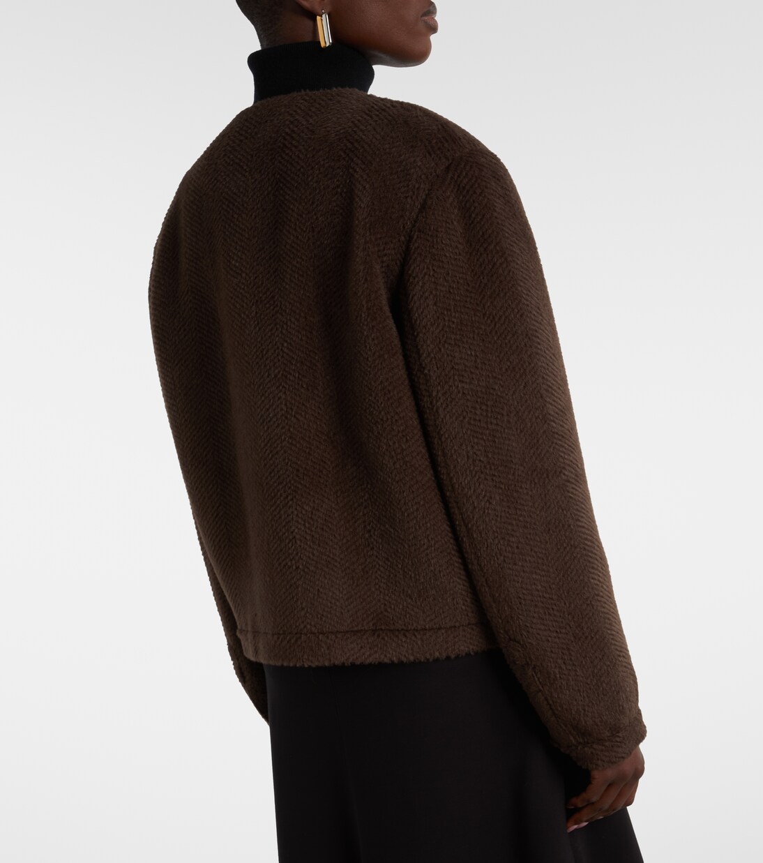 Gliss chevron alpaca and wool jacket | Blazé Milano