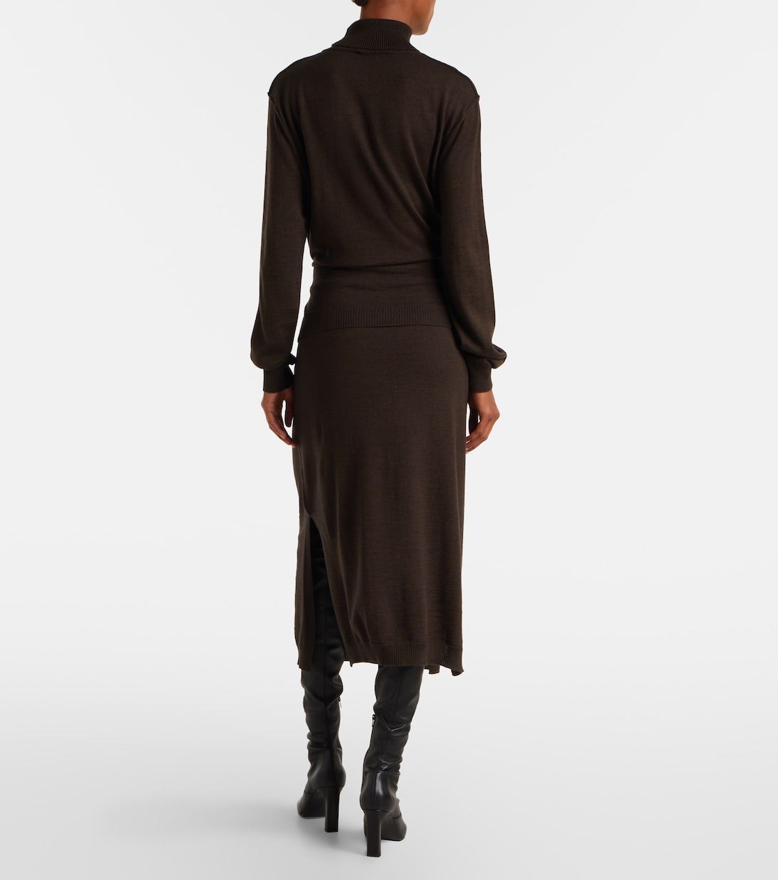 Turtleneck wool-blend midi dress | Lemaire