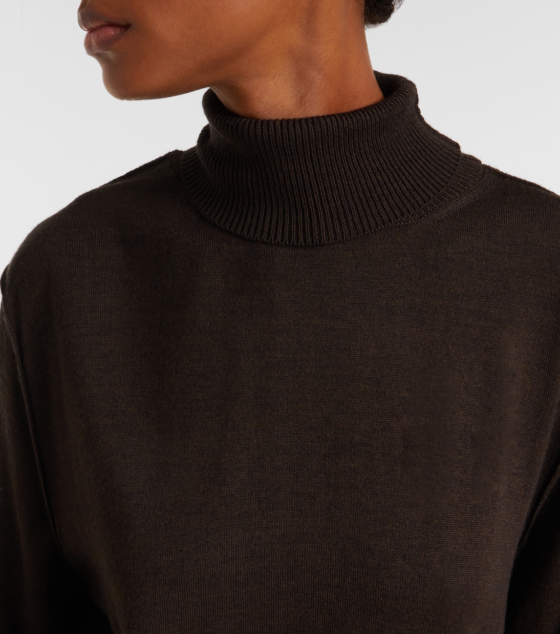 Turtleneck wool-blend midi dress | Lemaire