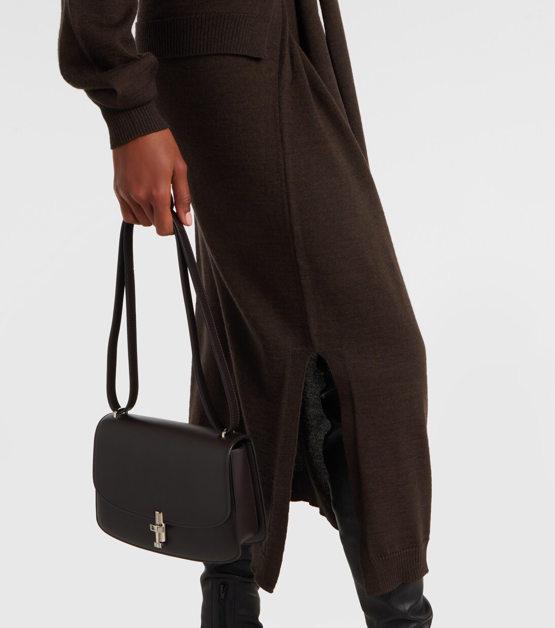Turtleneck wool-blend midi dress | Lemaire