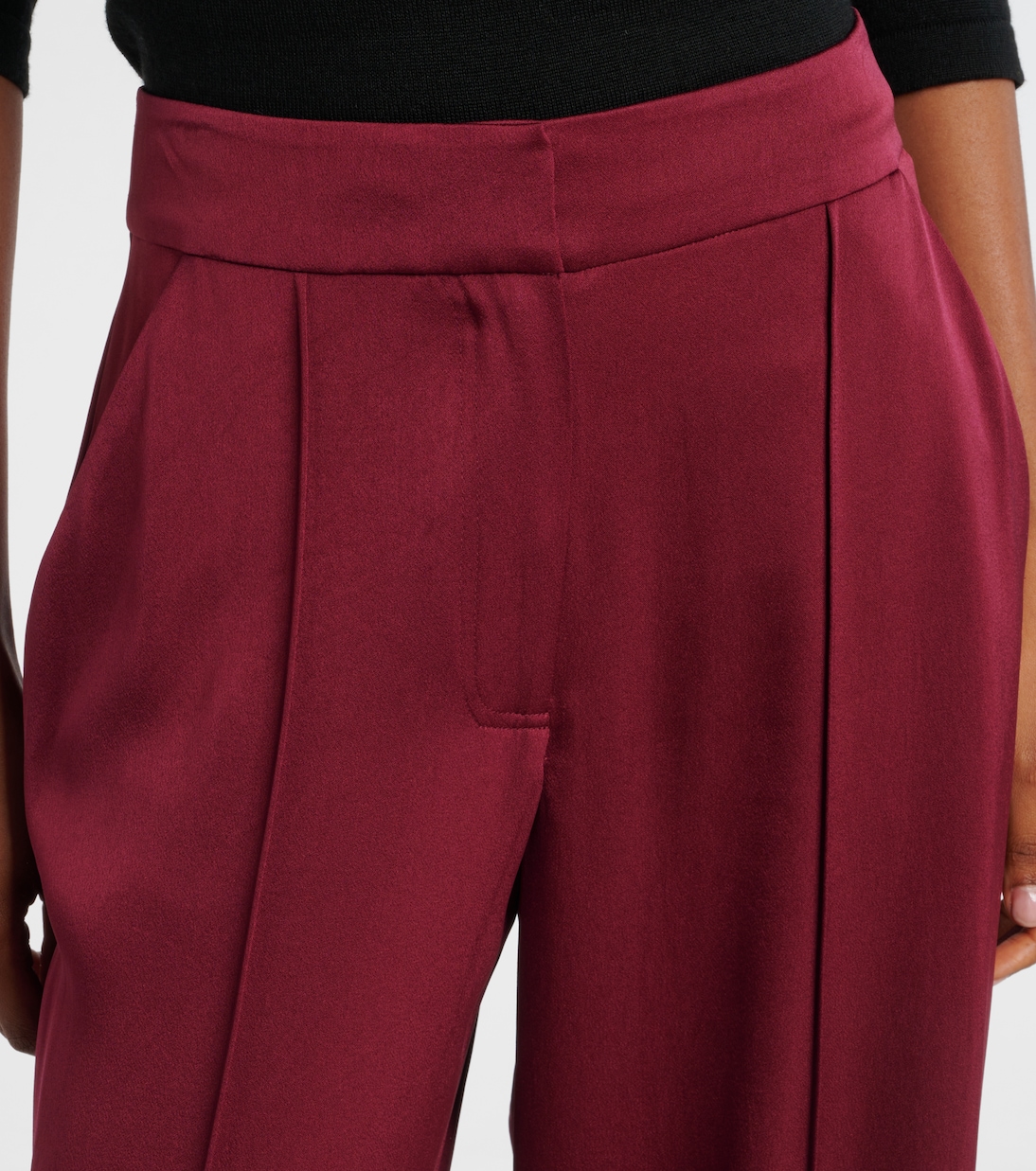 Kyra high-rise satin wide-leg pants | Simkhai