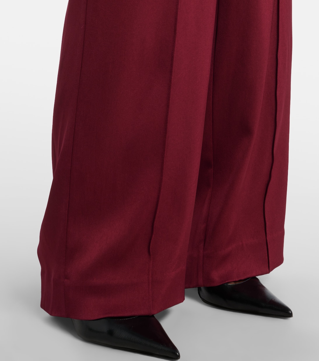Kyra high-rise satin wide-leg pants | Simkhai